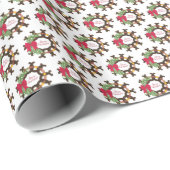 Horseshoe Weihnachtskranz Geschenkpapier (Rolleneckpunkt)