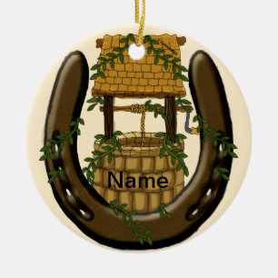 Horseshoe wünscht gut keramikornament