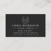 Horseshoeing Farrier QR Code Visitenkarte (Vorderseite)