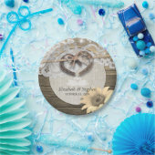 Horseshoes Burlap Lace Sunflowers Polterabend Pappteller (Party)