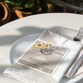 Horseshoes Burlap Lace Sunflowers Polterabend Serviette