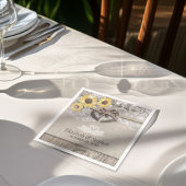 Horseshoes Burlap Lace Sunflowers Polterabend Serviette