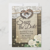 Horseshoes Hydrangea Country Hochzeit Save the Dat Date (Vorderseite)