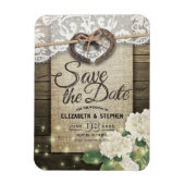 Horseshoes Hydrangea Country Hochzeit Save the Dat Magnet (Vertikal)