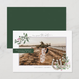 Horseshoes Kleeblatt Greenery   Hochzeit von Fotos Save The Date