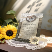 Horseshoes Lace Sunflowers Probe Dinner Einladung