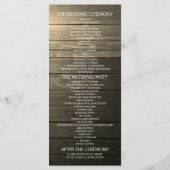 Horseshoes Sonnenblumenwald Land Hochzeitsprogramm Programm (Rückseite)