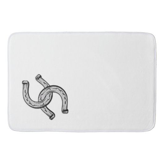 Horseshoes White Badematte (Vorderseite)