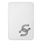 Horseshoes White Badematte (Vorderseite Vertikal)