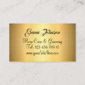 Horseshoing Gold Black Business Card Visitenkarte (Rückseite)