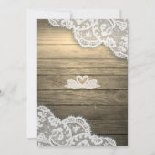 Horseshos Burlap Lace Hydrangea Engagement Party Einladung (Rückseite)