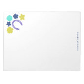 Horseshos florales Horseback-Reiten Notizblock (Vorderseite)