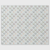 Horseshos Gemusterter Pferderennfahrer Reittier Geschenkpapier (Flach)