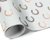 Horseshos Gemusterter Pferderennfahrer Reittier Geschenkpapier (Rolleneckpunkt)