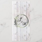 Horseshos, Ribbon & Lace - Blue Wedding Menükarte (Rückseite)