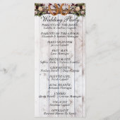 Horseshos, Ribbon & Lace - Burgundy Wedding Programm (Rückseite)