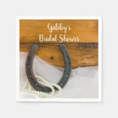 Horseshos und Perlen Western Brautparty Serviette (Vorderseite)