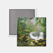 Horseshosfälle umgeben von Regenwald Magnet (Vorderseite/Rückseite)