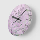 Horsetail Grass/Stems Runde Wanduhr (Winkel)