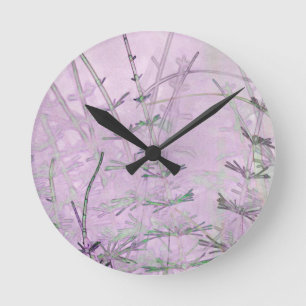 Horsetail Grass/Stems Runde Wanduhr
