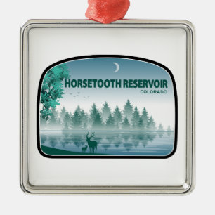 Horsetooth Reservoir Colorado Deer Ornament Aus Metall
