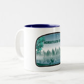 Horsetooth Reservoir Colorado Deer Zweifarbige Tasse (Vorderseite Links)