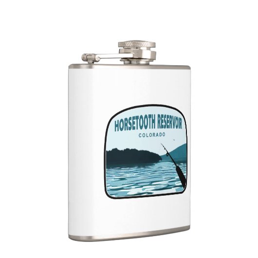 Horsetooth Reservoir Colorado Fishing Rod Flachmann (Rechts)