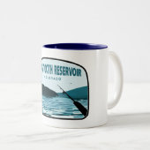 Horsetooth Reservoir Colorado Fishing Rod Zweifarbige Tasse (VorderseiteRechts)