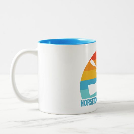 Horsetooth Reservoir Colorado Kayak Zweifarbige Tasse (Links)