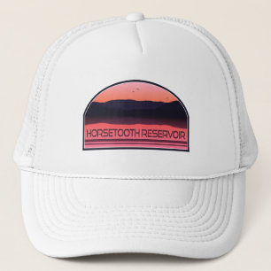 Horsetooth Reservoir Colorado Red Sunrise Truckerkappe