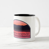 Horsetooth Reservoir Colorado Red Sunrise Zweifarbige Tasse (VorderseiteRechts)