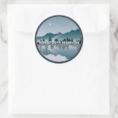 Horsetooth Reservoir Colorado Reflection Runder Aufkleber (Tasche)