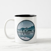 Horsetooth Reservoir Colorado Reflection Zweifarbige Tasse (Links)