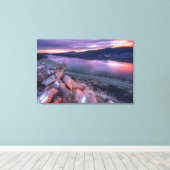 Horsetooth Reservoir Winter Sunset Leinwanddruck (Insitu (Holzboden))