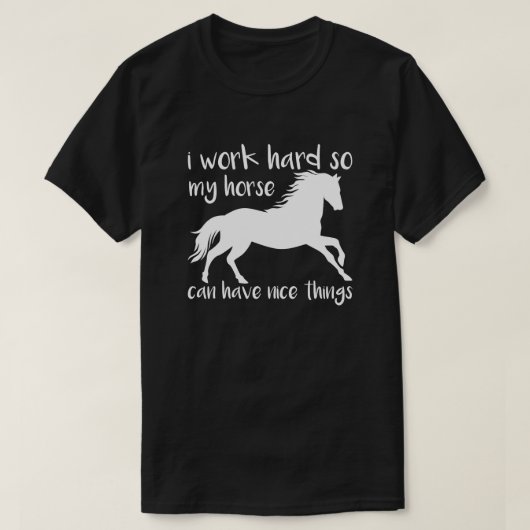 Horsework Inspiration I work Hard Horover T-Shirt (Design vorne)
