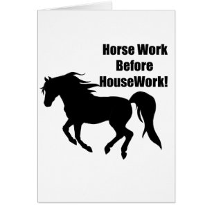 Horsework vor Haus-Arbeit