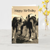 Horsey Birthday Card Karte (Gelbe Blume)