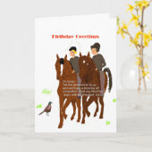 Horsey Birthday Card Karte (Gelbe Blume)