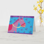 Horsey Birthday Karte (Gelbe Blume)