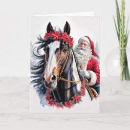  Horsey Christmas Greeting Card  Feiertagskarte