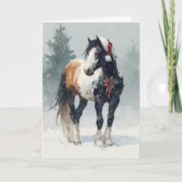 Horsey Christmas Greeting Card  Feiertagskarte