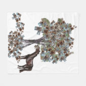 horsey Essen $ tree Diese Version hat mehr Blätter Fleecedecke (Vorderseite (Horizontal))