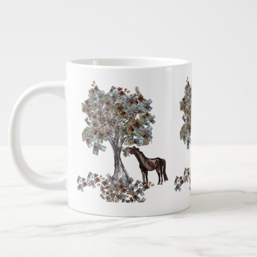 horsey Essen $ tree Diese Version hat mehr Blätter Jumbo-Tasse (Links)