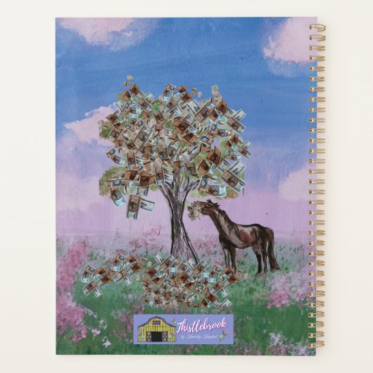 horsey Essen $ tree Diese Version hat mehr Blätter Planer (Rückseite)