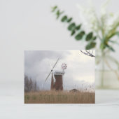 Horsey Windpumpe Norfolk Postkarte (Stehend Vorderseite)