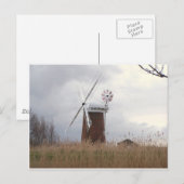 Horsey Windpumpe Norfolk Postkarte (Vorne/Hinten)