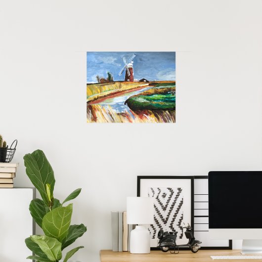 Horsey Windpumpe Poster (Heimbüro)