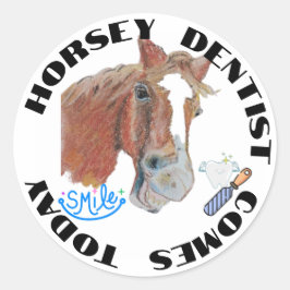 Horsey Zahnarzt kommt heute Sticker