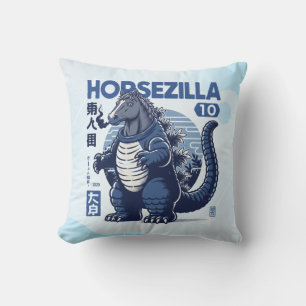 Horsezilla-Shirt Riesiges Monster-Pferd Kunst Kissen