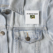 horsie, Liebhaber des Pferd#1 Button (Beispiel)